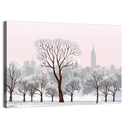 Winter Cityscape Wall Art