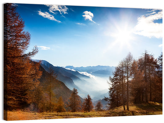 Val D Aosta Valley Morning Light Wall Art