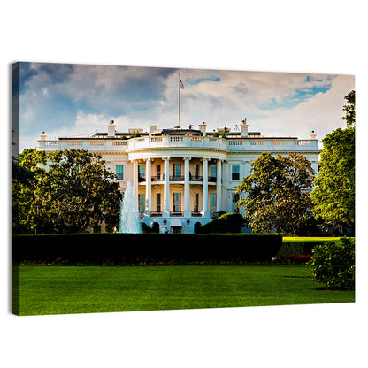 White House with Fountain Wall Art