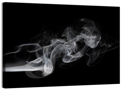 Swirling Smoke on Black Wall Art