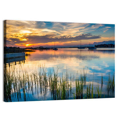 Folly River Sunset Reflection Wall Art
