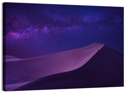 Lone Hiker Under the Milky Way Wall Art