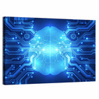 Digital Brain Circuit Wall Art