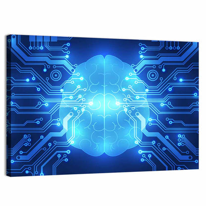 Digital Brain Circuit Wall Art