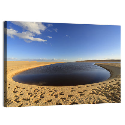 Fayoum Lake Footprints Wall Art