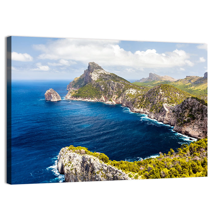 Cap De Formentor Cliffs Wall Art as a canvas print
