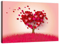 Whimsical Heart Tree Illustration Wall Art