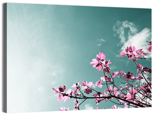 Pink Fig Tree Branches Wall Art