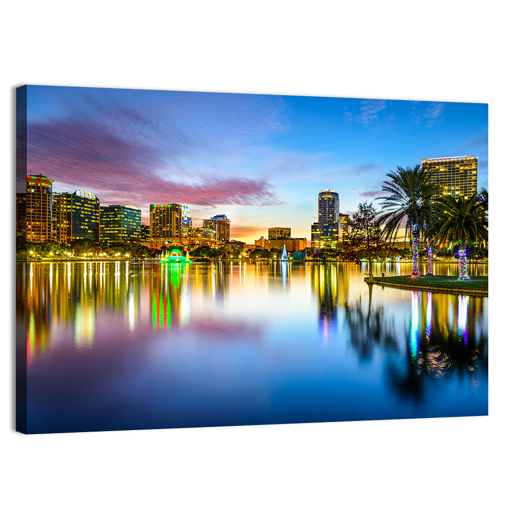 Orlando Lake Eola Skyline Wall Art