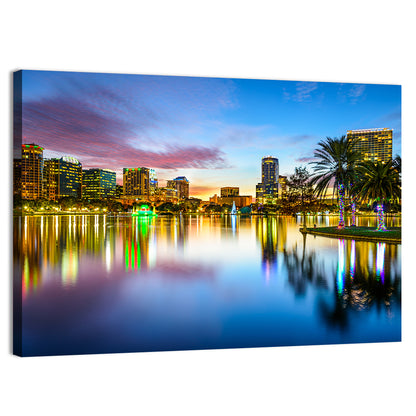 Orlando Lake Eola Skyline Wall Art