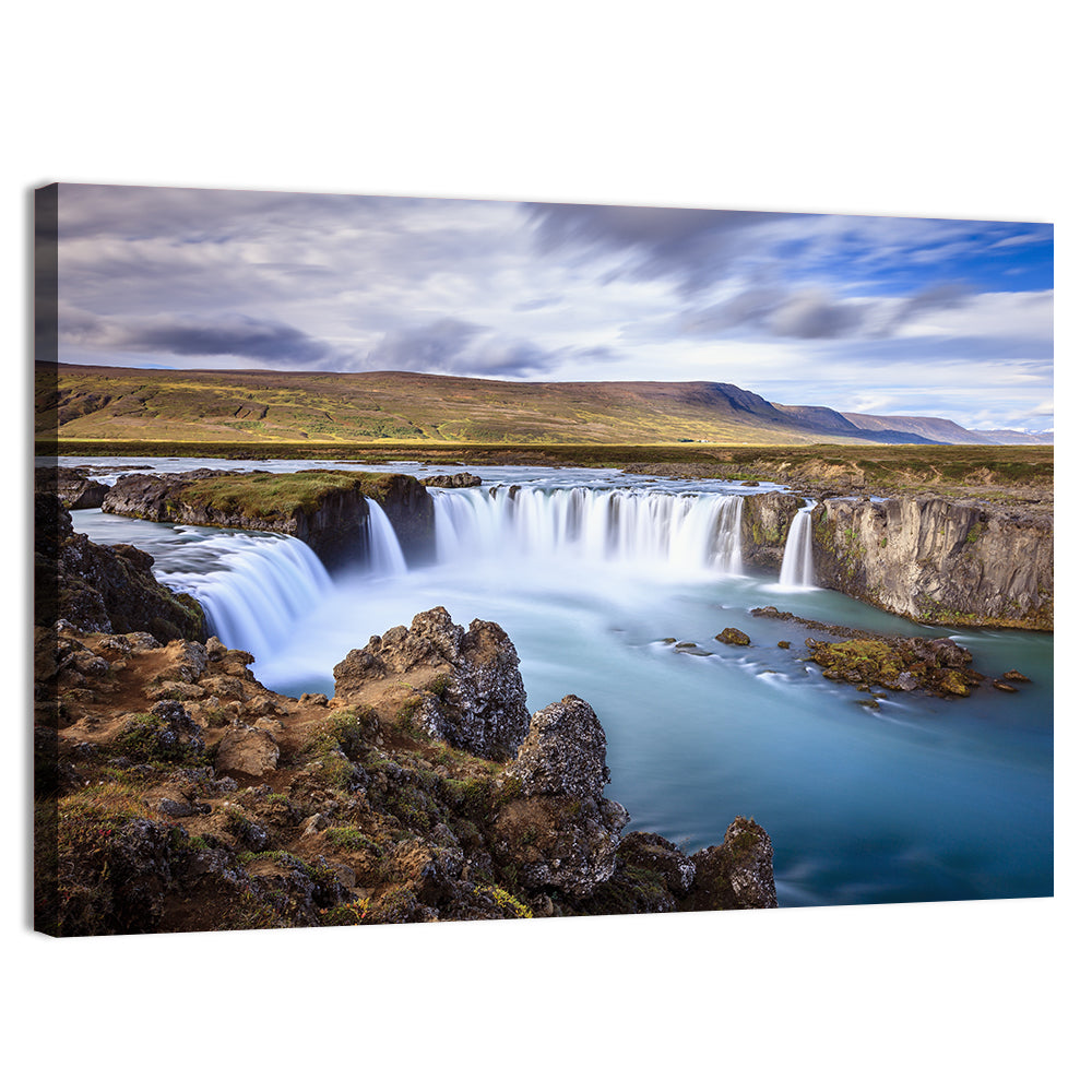 Goðafoss Waterfall, Iceland Wall Art, canvas print, landscape