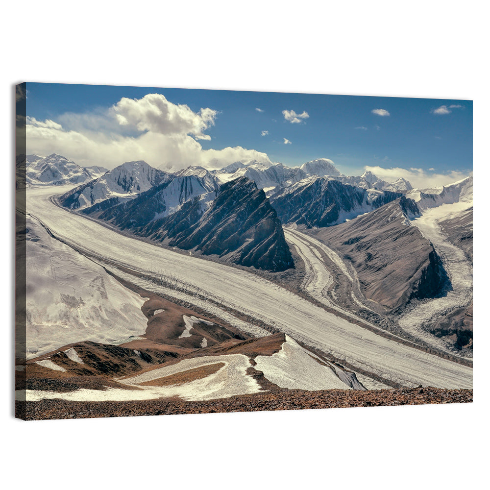 Fedchenko Glacier Vista Wall Art, canvas print, landscape