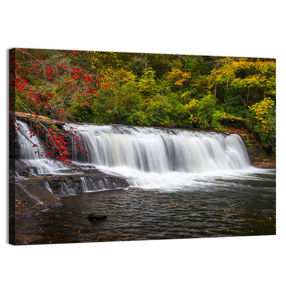 Blue Ridge Autumn Waterfall Wall Art, canvas print, landscape