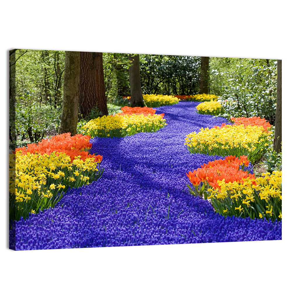 Spring Garden Path Wall Art, canvas print, landscape