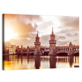 Oberbaumbruecke Sunset Reflection Berlin Wall Art
