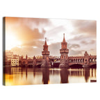 Oberbaumbruecke Sunset Reflection Berlin Wall Art