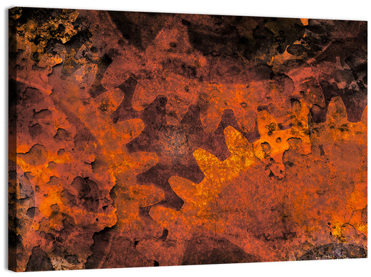 Weathered Gears Study Wall Art