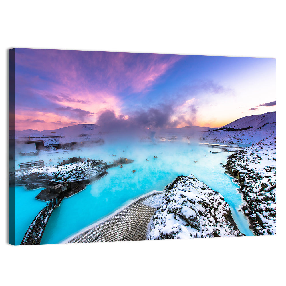 Blue Lagoon Grindavík Sunrise Wall Art
