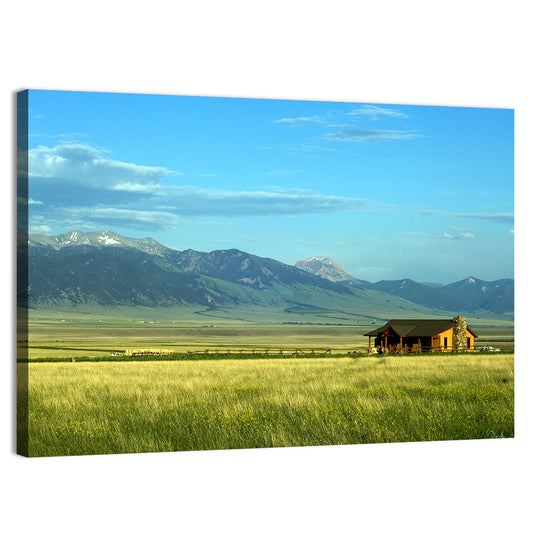 Montana Mountains Ranch Wall Art