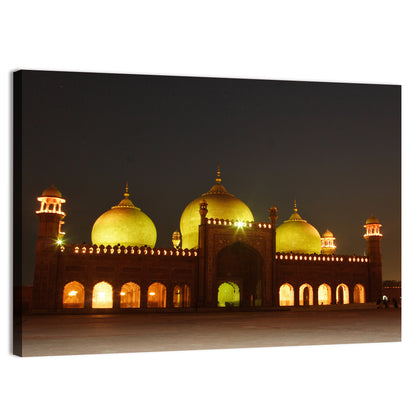 Badshahi Mosque at Night Wall Art