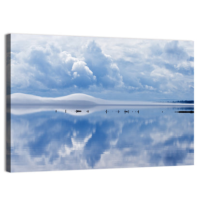 Siljan Lake Mist Reflection Wall Art
