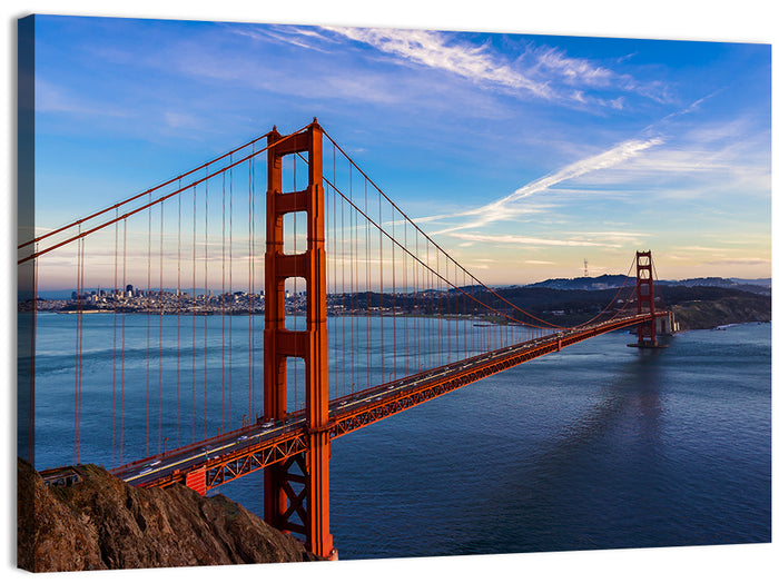 Golden Gate Bridge at Golden Hour Wall Art as a canvas print