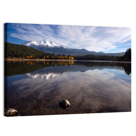 Mount Shasta Reflection at Lake Siskiyou Wall Art