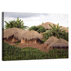 Thatched Roof Huts Wall Art