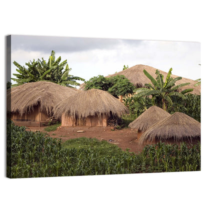Thatched Roof Huts Wall Art