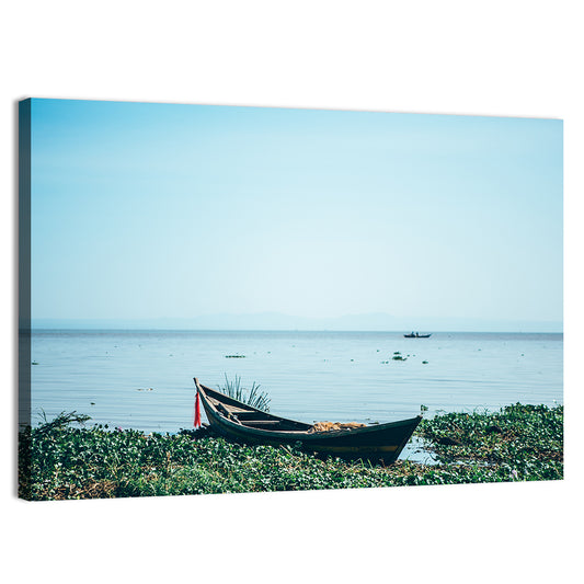 Red Ribbon Boat on Lake Victoria Wall Art