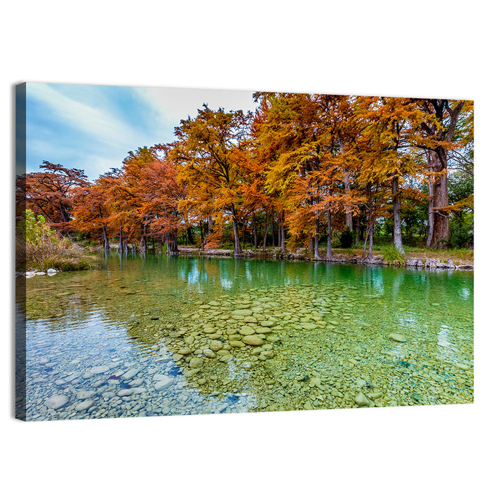 Frio River at Garner State Park Wall Art as a canvas print