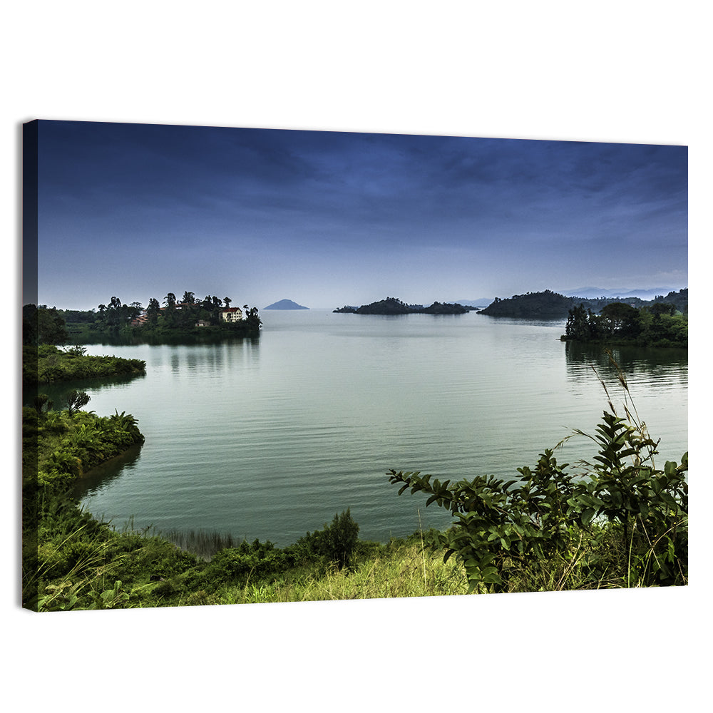 Lake Kivu Overcast Landscape Wall Art