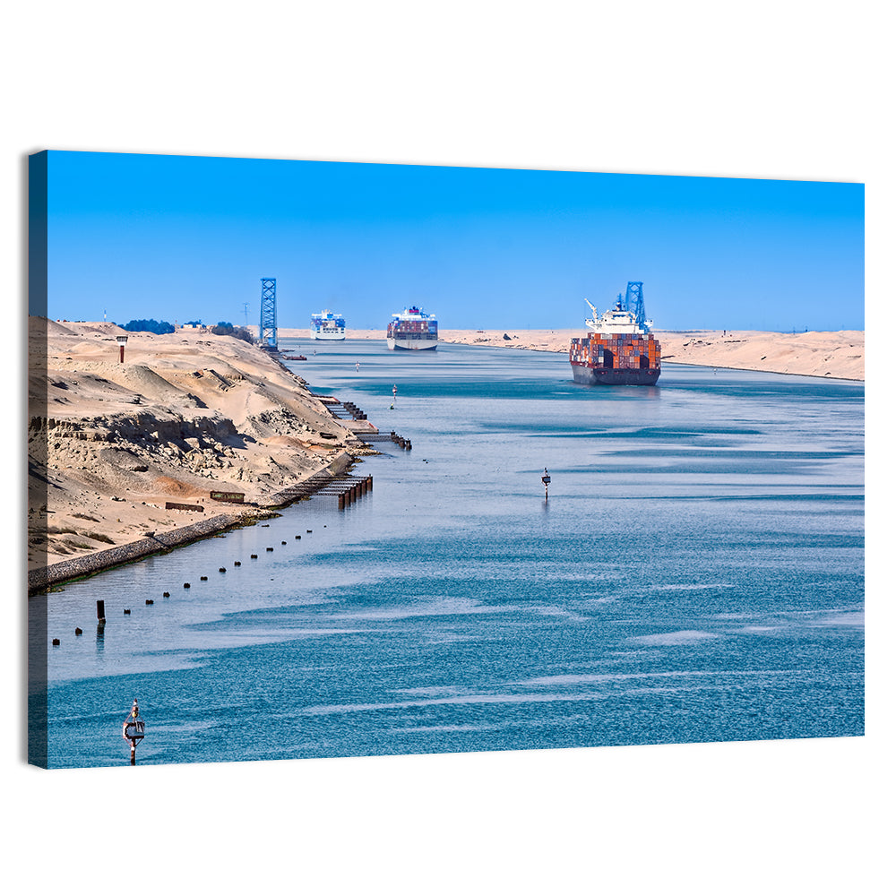 Suez Canal Container Ships Wall Art