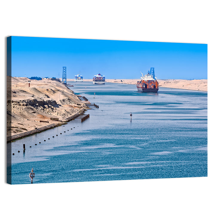 Suez Canal Container Ships Wall Art
