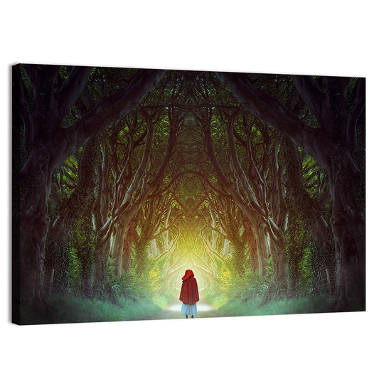 Hedges Forest Pathway Wall Art