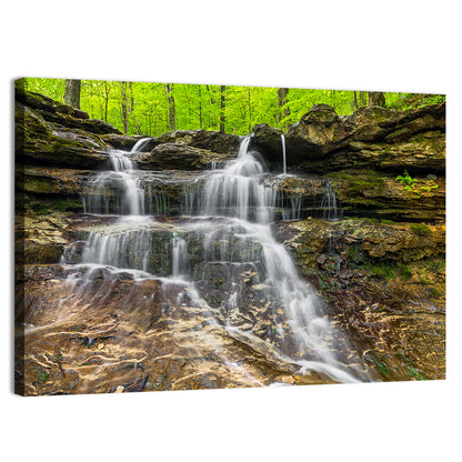 Mossy Ledge Waterfall Wall Art