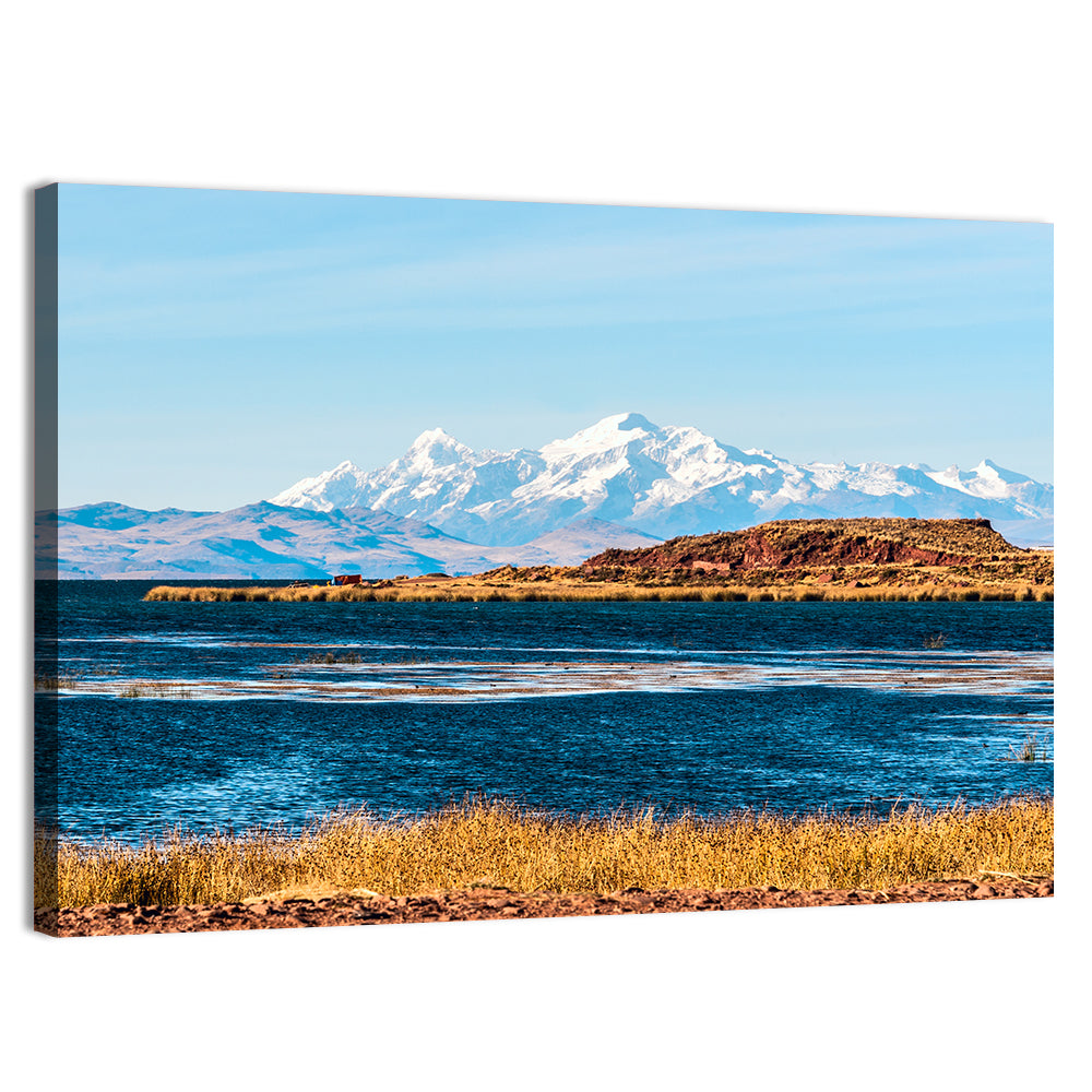 Lake Titicaca Blue and Gold Wall Art
