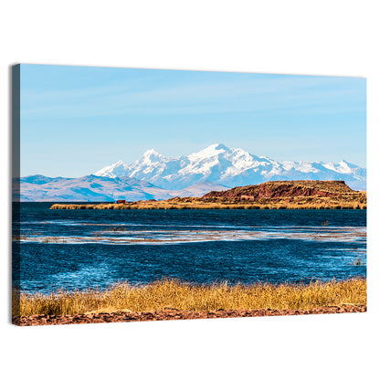 Lake Titicaca Blue and Gold Wall Art