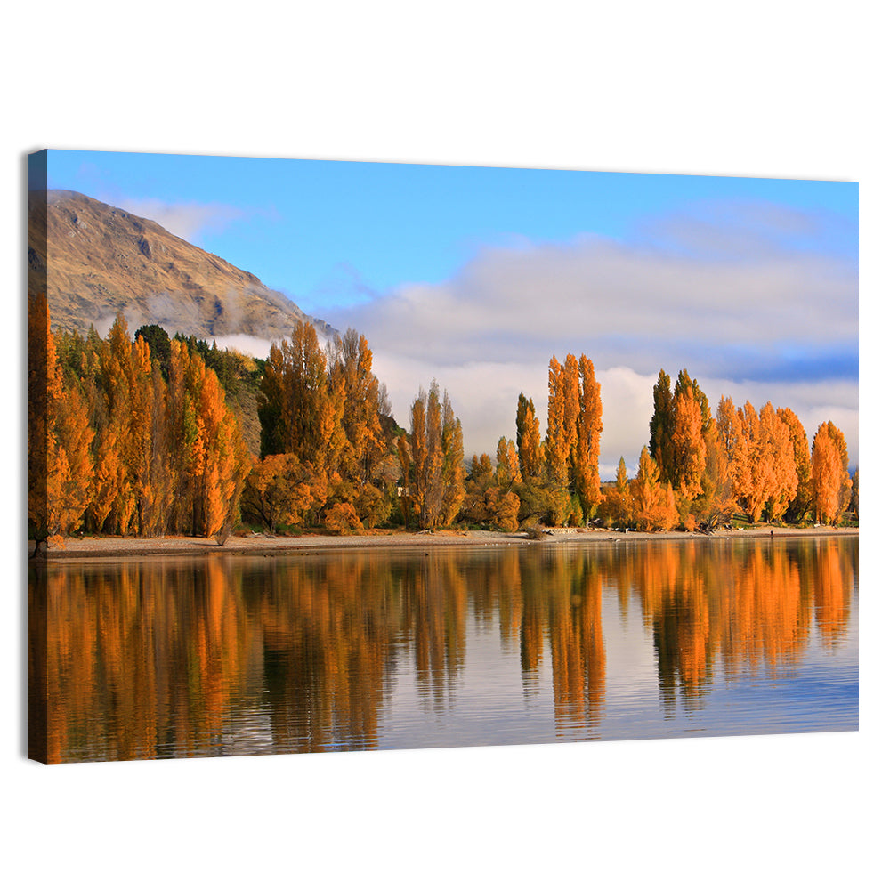 Lake Wanaka Autumn Reflection Wall Art