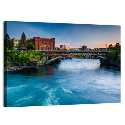Spokane River at Twilight Wall Art