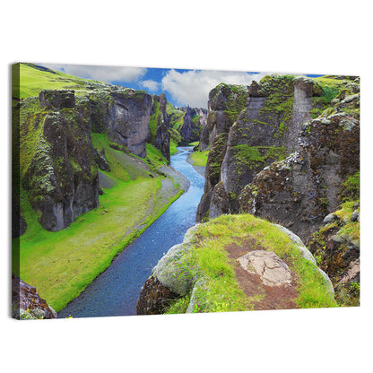 Neverland Cliffs, Fjaðrárgljúfur Canyon Wall Art