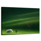 Emerald Hills with Blossoming Tree Wall Art