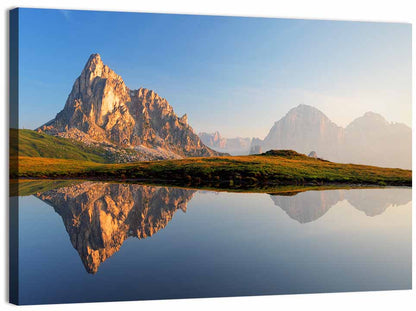 Dolomites Mountain Lake Reflection Wall Art