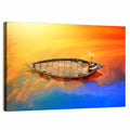 Sunset Rowboat from Above Wall Art