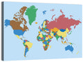 Colorful World Map Wall Art