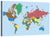 Colored World Map Wall Art