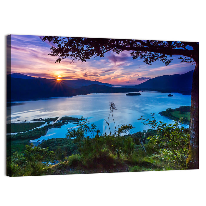 Bassenthwaite Lake Sunset Wall Art as a canvas print