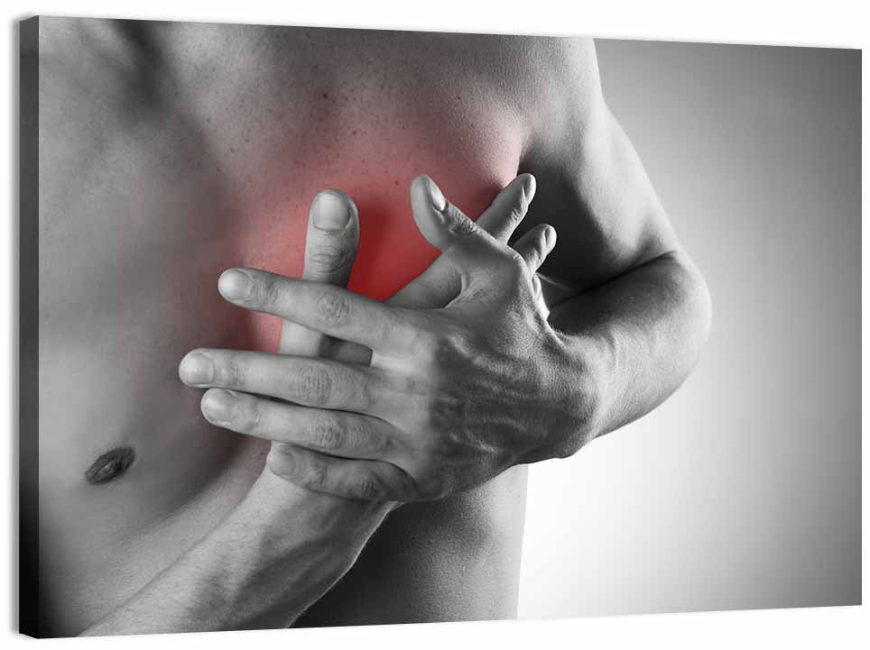 Clenched Hands Over Heart Wall Art