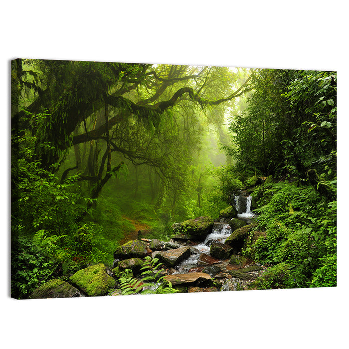 Annapurna Jungle Stream Wall Art as a canvas print