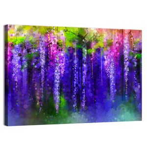 Abstract Wisteria Floral Wall Art